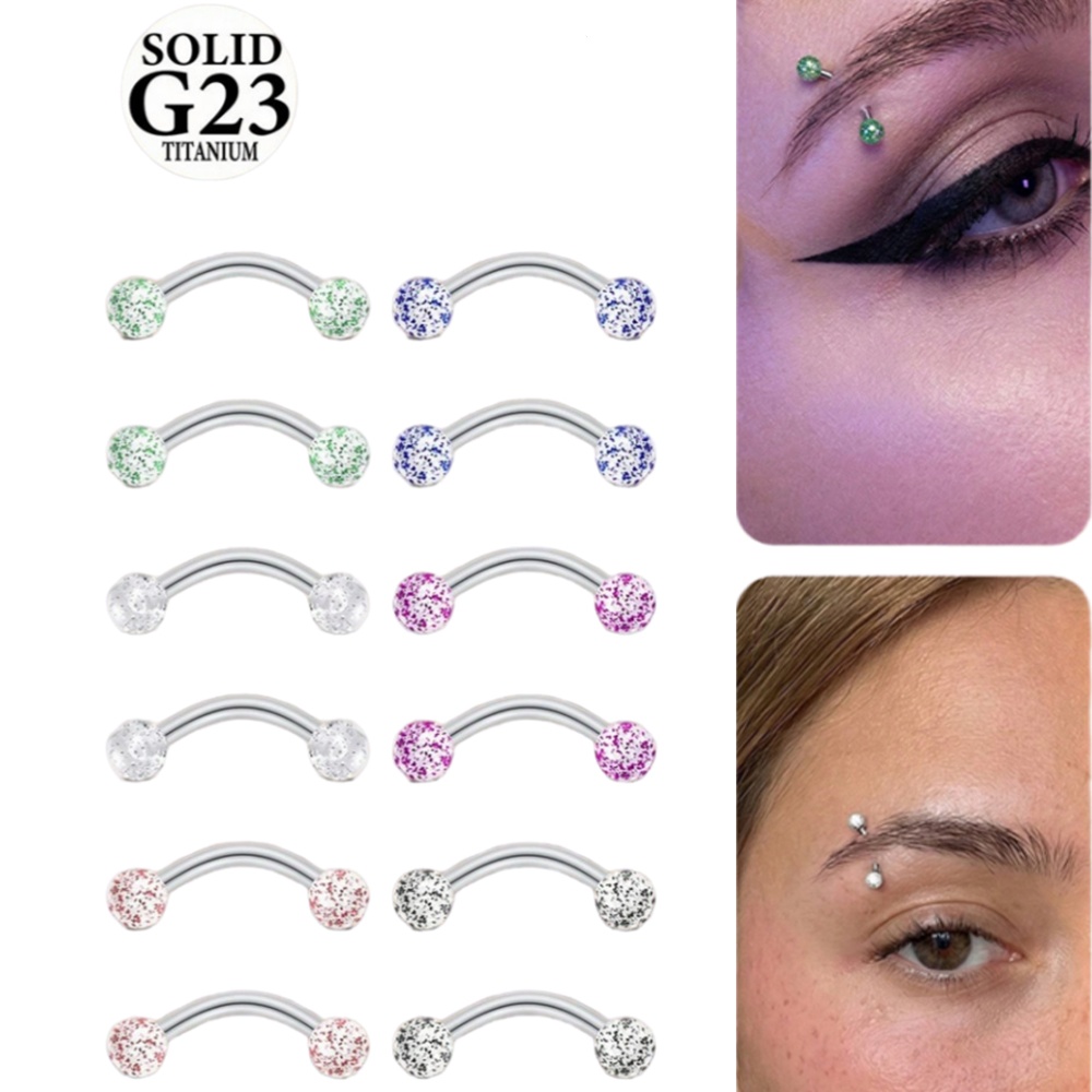 Body Jewelry Vch - 2個入り 16G 8/10mm チタン合金製 アイブロウ/ルーク/スナッグ/バーティカルラブレット/VCH/スネークアイ/アンチトラガス/クリスティーナ/デイス/ベリーボタン