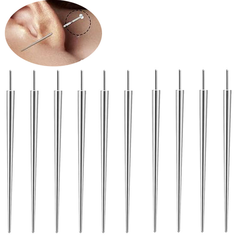 Body Jewelry Types - 10個 ASTM F136 チタン製ピアスニードル PIERC タトゥーニードル