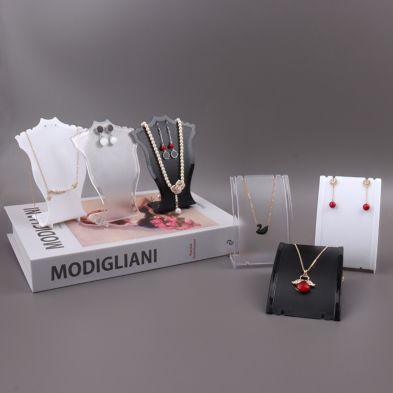 Body Jewelry Display Ideas - アクリルミニネックレスディスプレイマネキンペンダントモデルジュエリーホルダーネックレス表示スタンドラックイヤリングショーケース