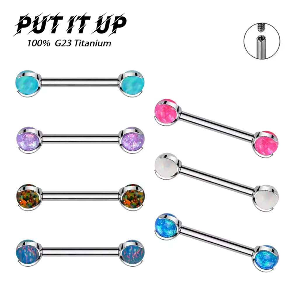 Body Piercing Quality Jewelry - F136 チタン ドリームシリーズ オパール イヤーブリッジ タングスタッド
