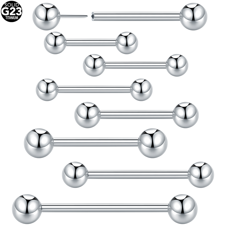 Body Jewelry Industrial - 5/10 個 G23 チタンスレッドレスプッシュインボール工業用ピアス乳首バー舌バーベル耳軟骨ヘリックスピアスジュエリー