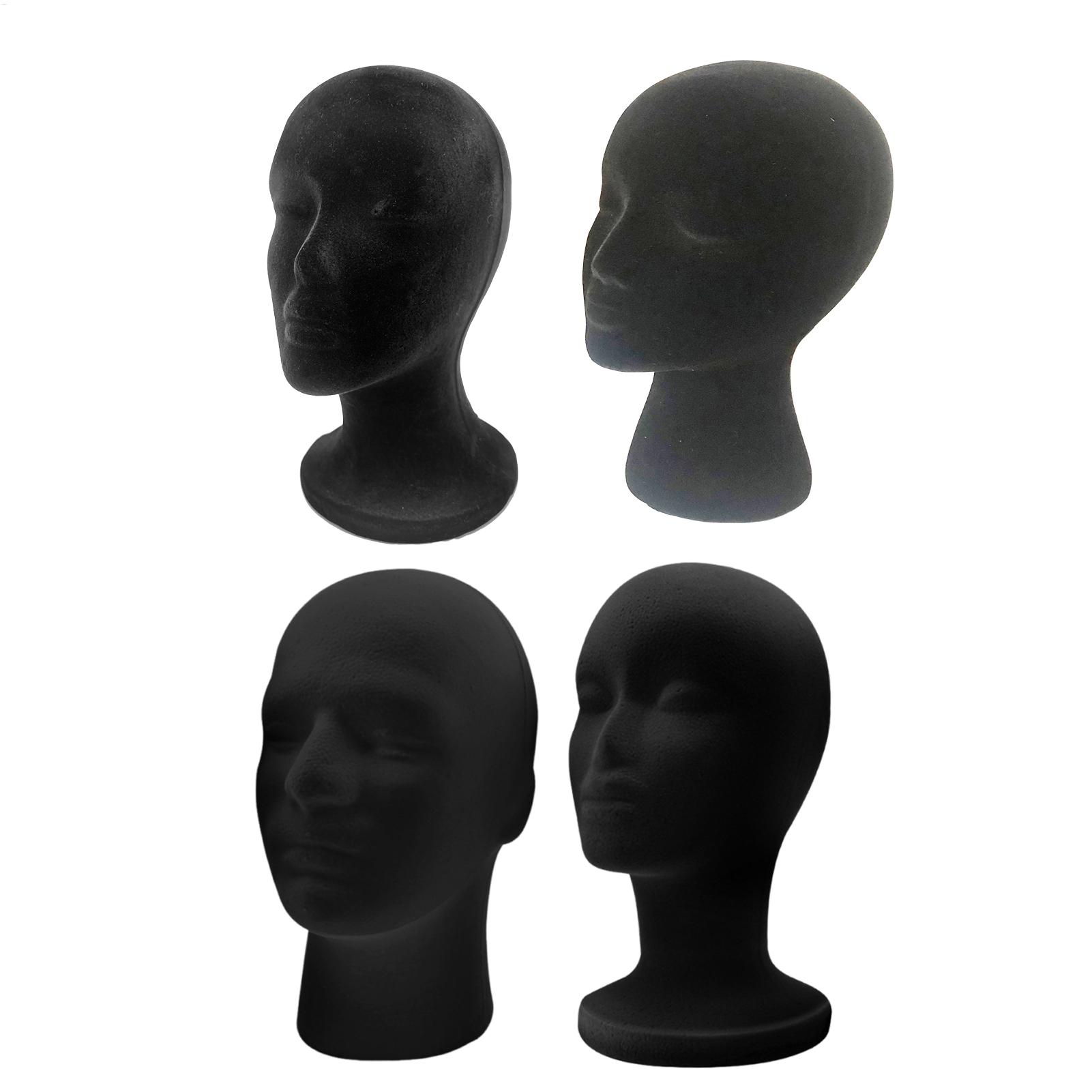 Body Jewelry Display Ideas - 黒色のマネキンヘッド、フォームベルベット製マネキン、ウィッグディスプレイ、美容ディスプレイモデルラック、ジュエリーやヘア用