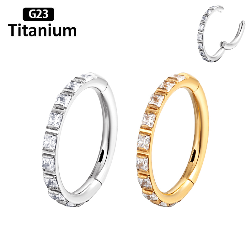 ASTM F136 チタンイヤリング高品質ジルコンハイトセグ - Body Piercing Quality Jewelry のレビューと価格