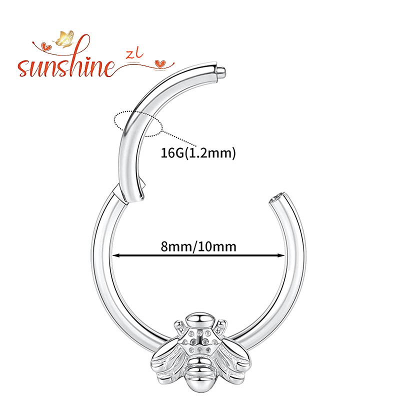 1PS ステンレス製 高品質 ウォータードロップ セプタムピ - Body Piercing Quality Jewelry のレビューと価格