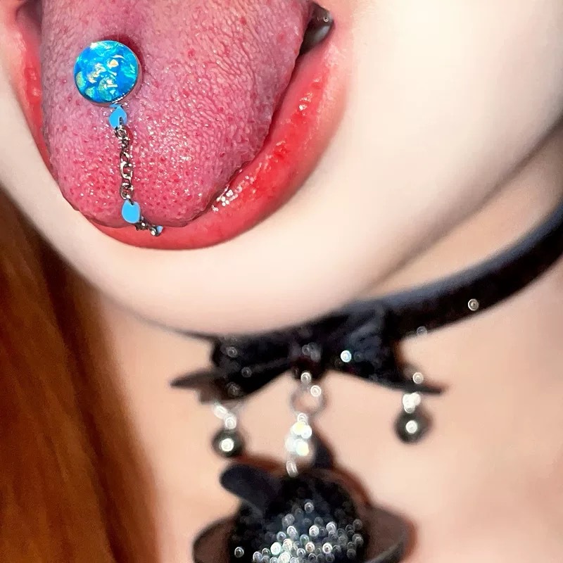 1個入り高品質トレンドブルーグリッターボールチェーンチタン鋼 - Body Piercing Quality Jewelry のレビューと価格