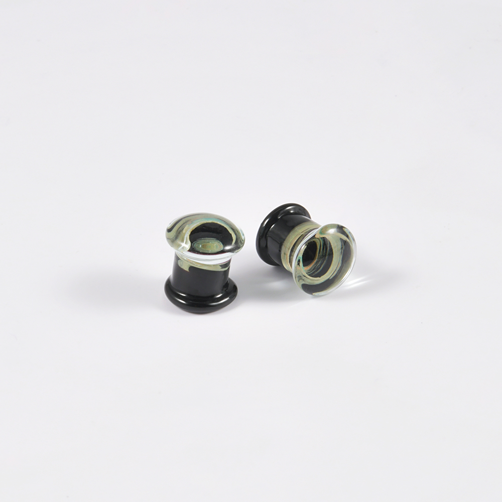ペア高品質ガラス製ボルテックス耳栓 クラゲ型耳ゲージ 透明ヘ - Body Piercing Quality Jewelry のレビューと価格