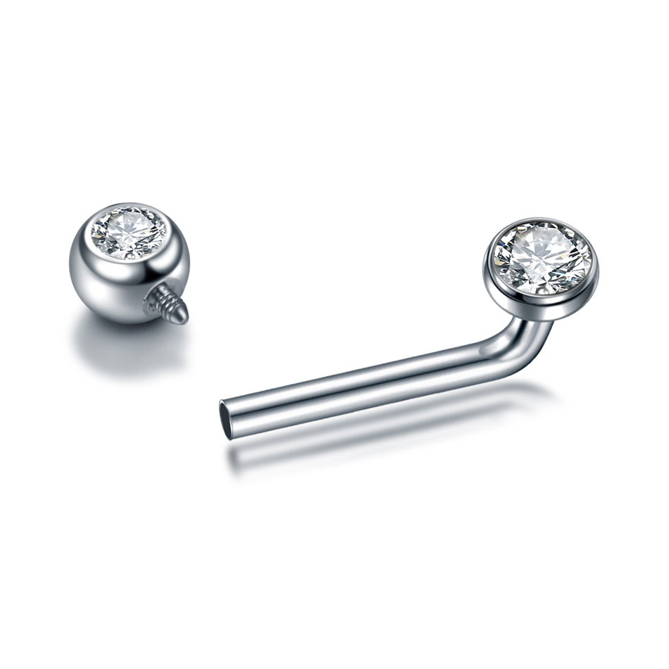 男性と女性のためのg23チタンcz湾曲バーベル、垂直時代のド - Body Jewelry Vch のレビューと価格