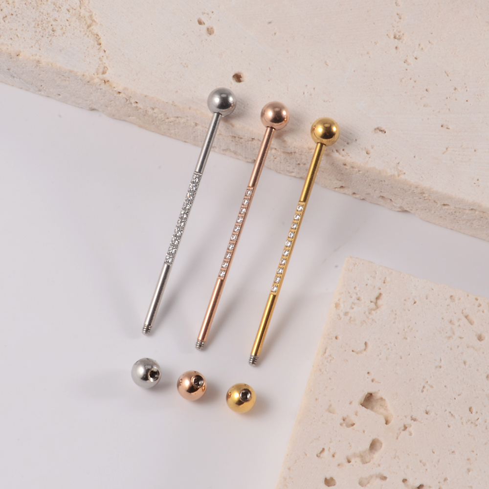 ステンレス鋼のベル,1ピース,長さのブリッジ,マイクロインサ - Body Jewelry Industrial のレビューと価格