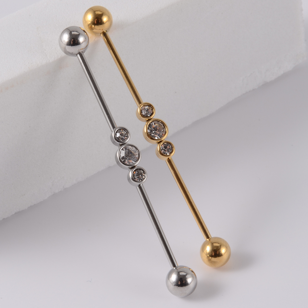 ステンレス鋼のベル,1ピース,長さのブリッジ,マイクロインサ - Body Jewelry Industrial のレビューと価格