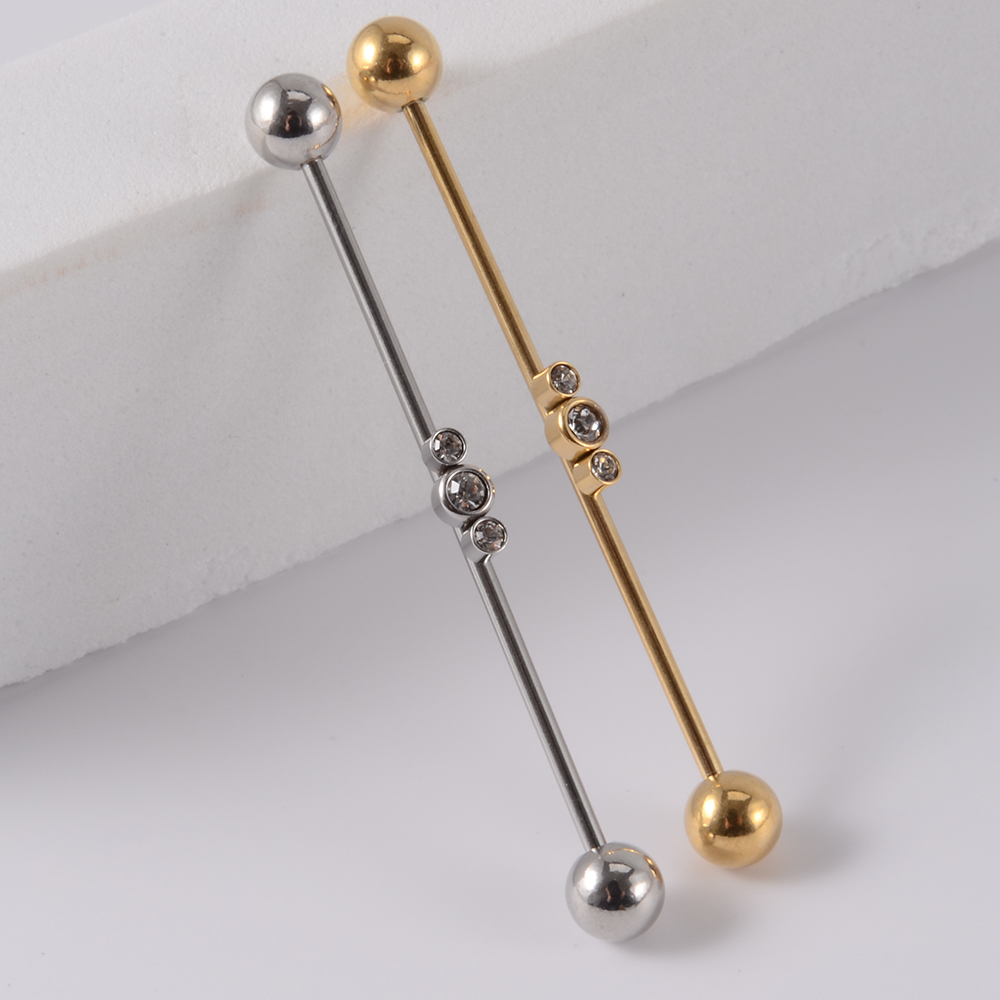 ステンレス鋼のベル,1ピース,長さのブリッジ,マイクロインサ - Body Jewelry Industrial のレビューと価格