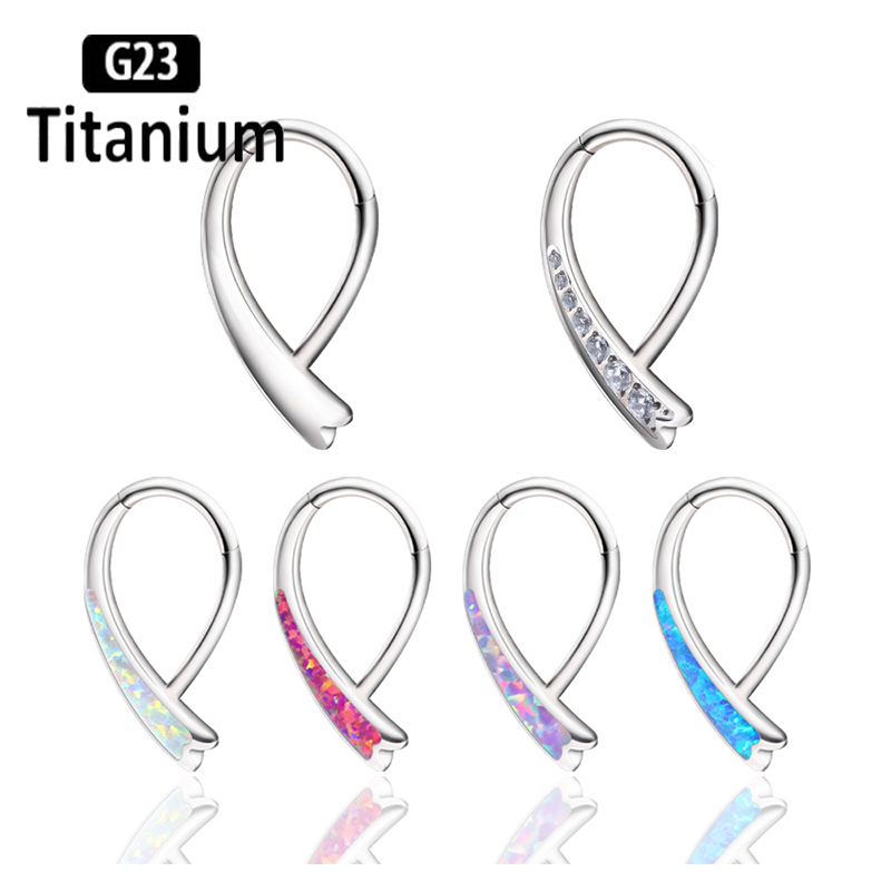 チタンセプタムクリッカー,鼻リング,セグメント耳珠,軟骨,デ - Body Piercing Quality Jewelry のレビューと価格