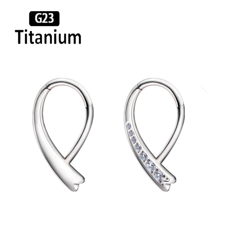 チタンセプタムクリッカー,鼻リング,セグメント耳珠,軟骨,デ - Body Piercing Quality Jewelry のレビューと価格