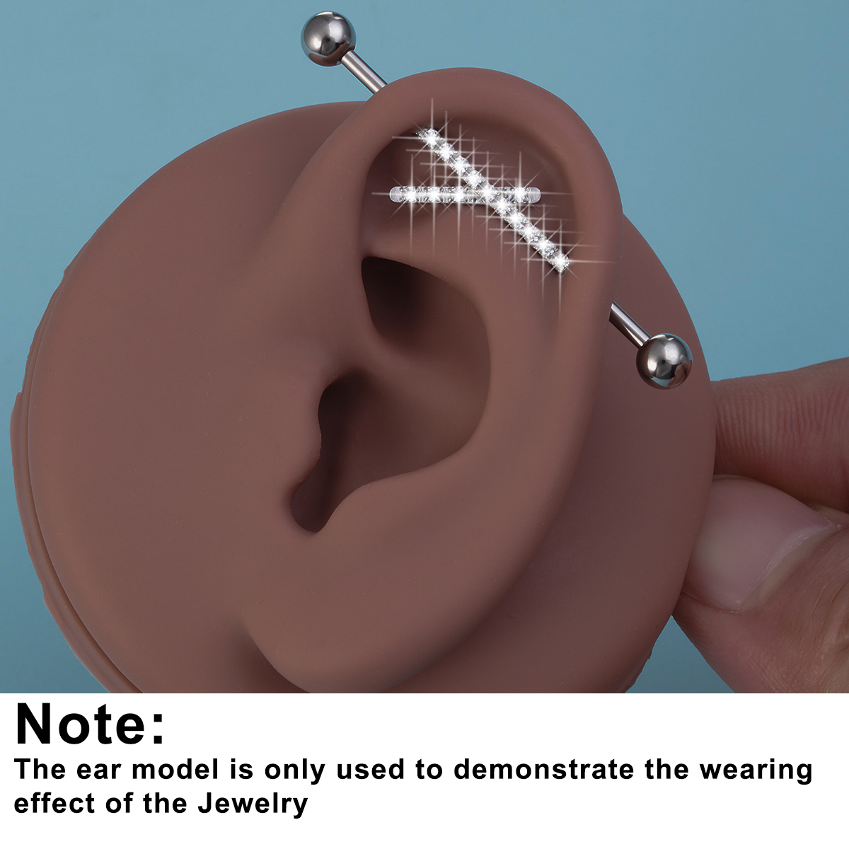 1pc ジルコニア工業用ピアスバーベルステンレス鋼耳軟骨工業 - Body Jewelry Industrial のレビューと価格