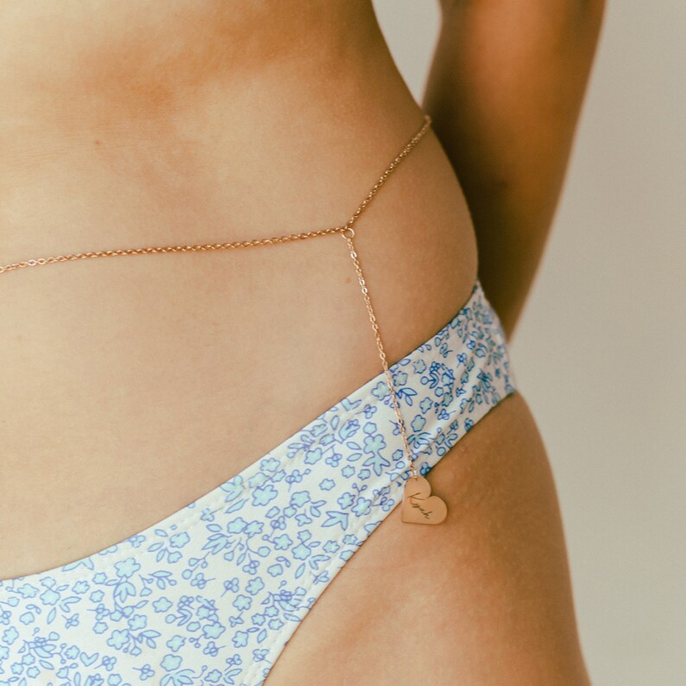 カスタム刻印ネームベリーチェーンステンレススチールウエストチ - Body Jewelry Names のレビューと価格