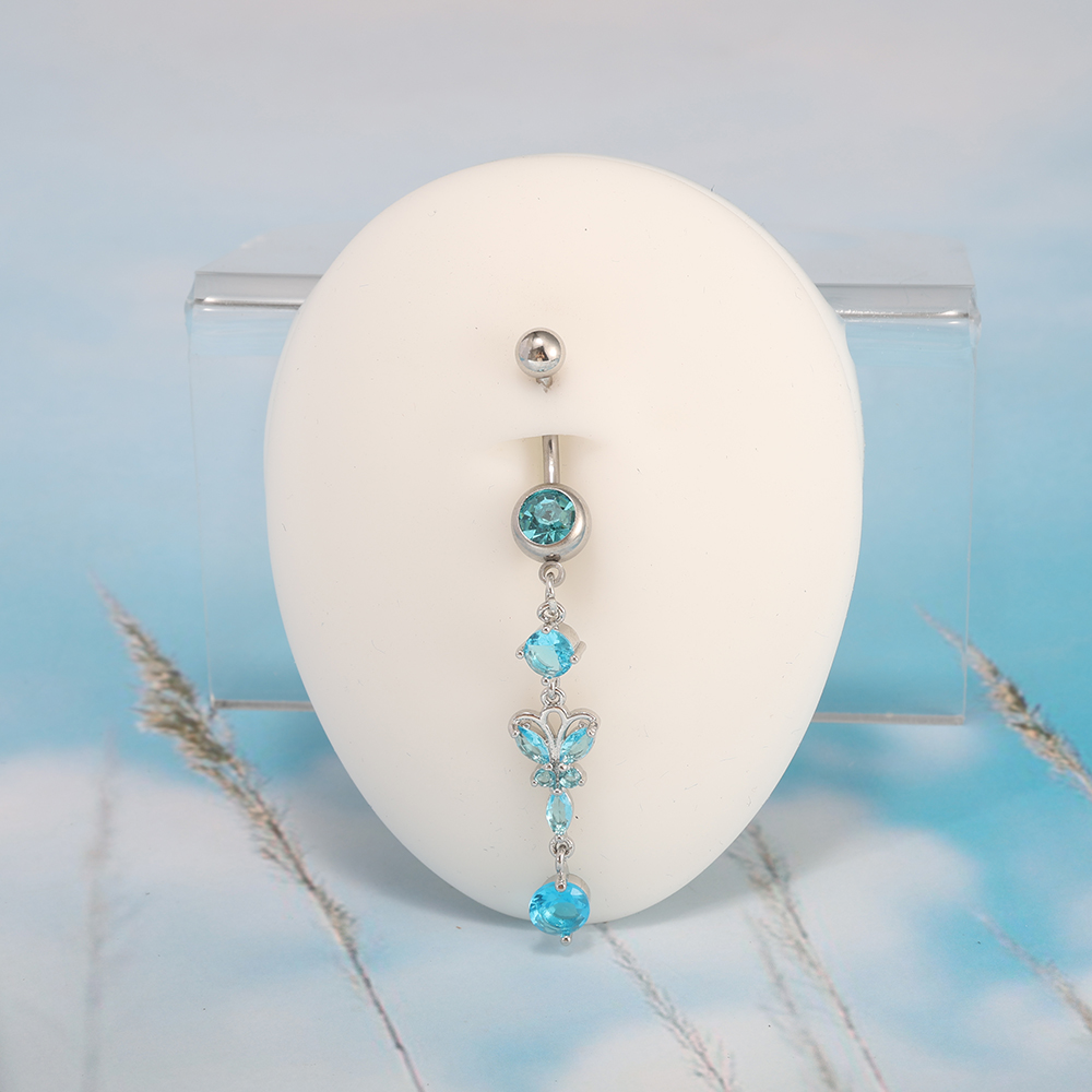 1個入りミックススタイルダングルベリーボタンリングステンレス - Body Jewelry Co のレビューと価格