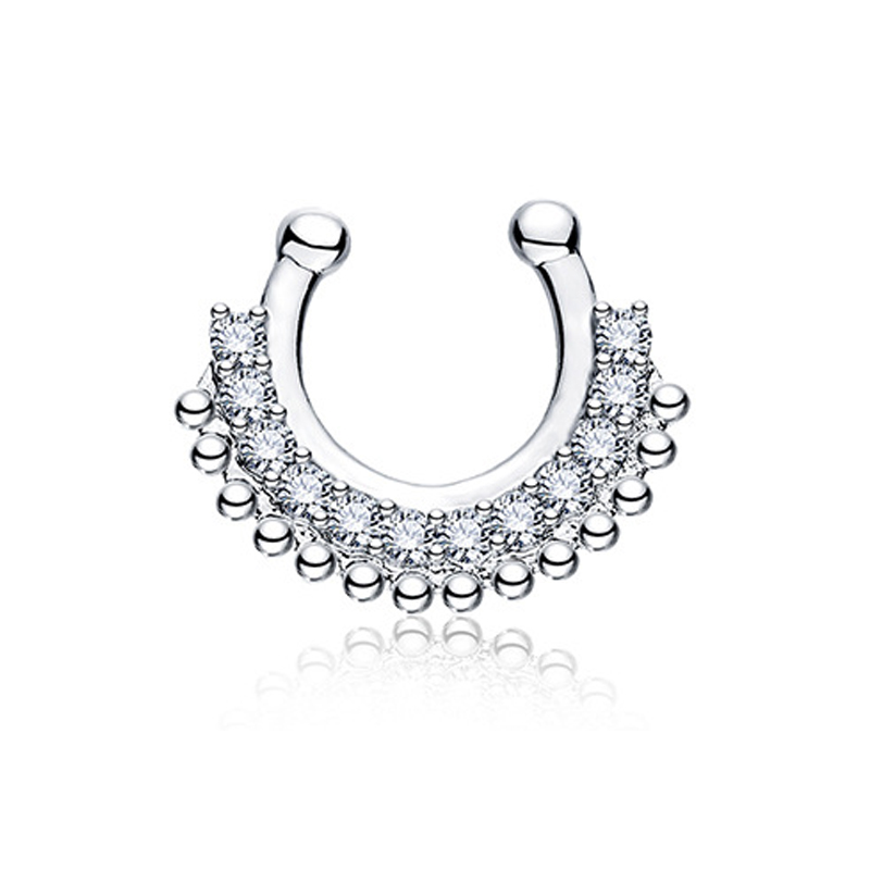 1 個 U タイプ偽セプタムクリッカーノンピアスノーズクリッ - Body Jewelry Types のレビューと価格