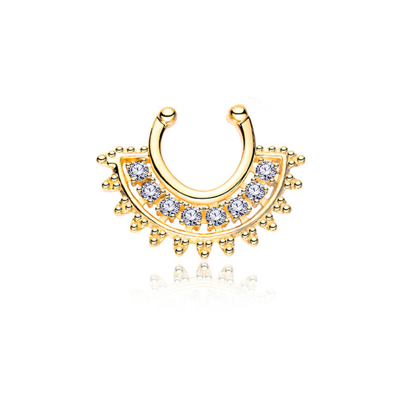 1 個 U タイプ偽セプタムクリッカーノンピアスノーズクリッ - Body Jewelry Types のレビューと価格