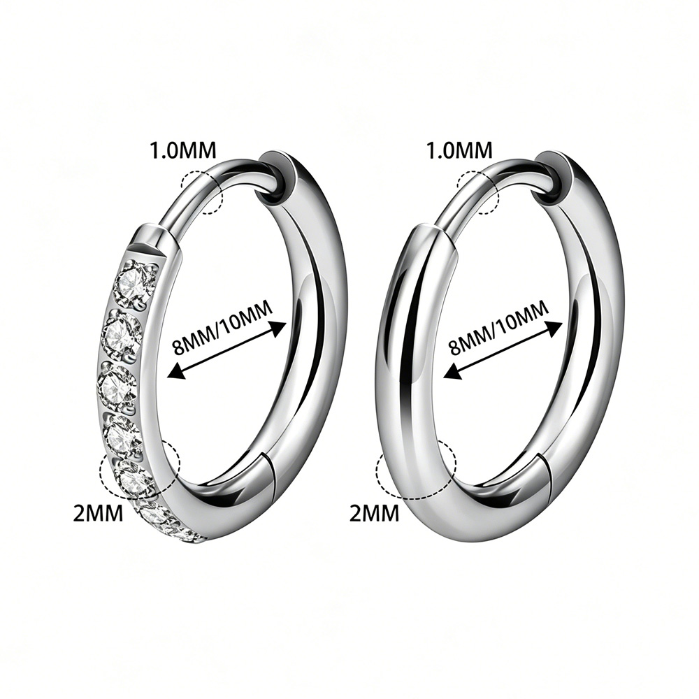 ASTM F136 G23 チタン製イヤリング CZヒンジセ - Body Piercing Quality Jewelry のレビューと価格