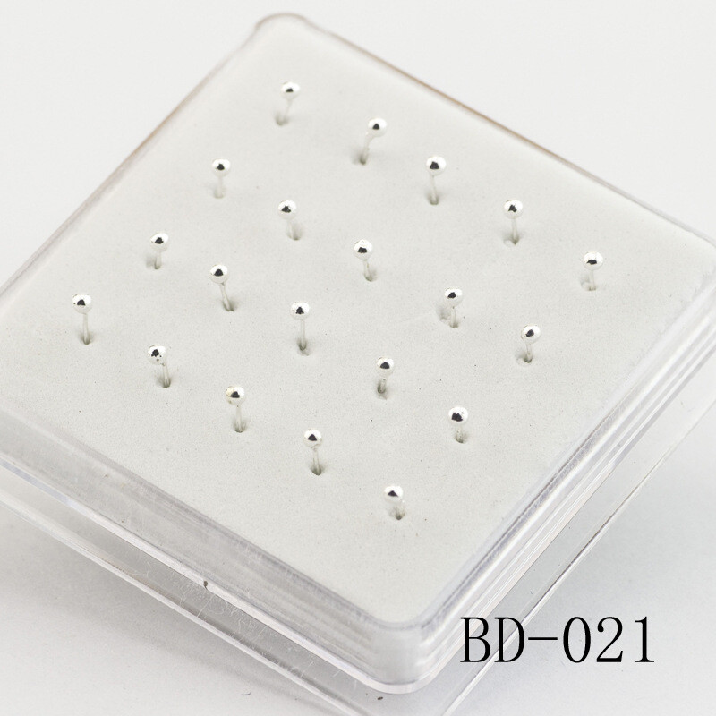 シルバー ジュエリー ボックス ノーズ スタッド ラウンド  - Body Jewelry Storage のレビューと価格