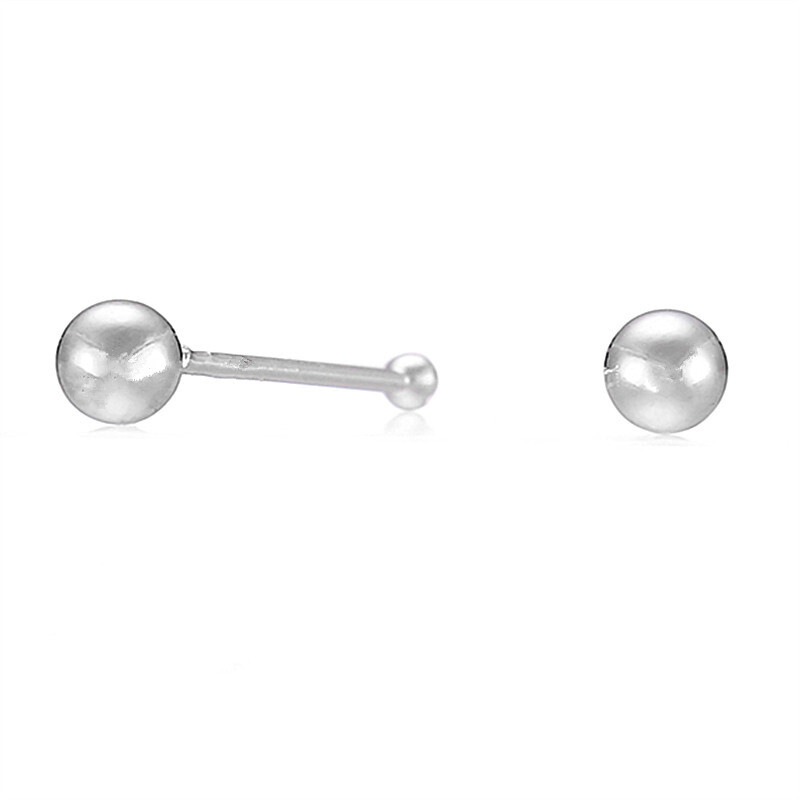 シルバー ジュエリー ボックス ノーズ スタッド ラウンド  - Body Jewelry Storage のレビューと価格