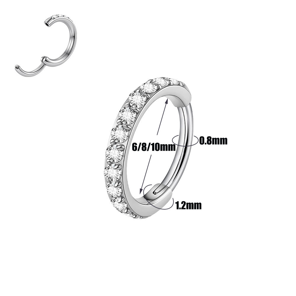 1個入り 316Lステンレス鋼 高品質 サイド刻印 ホワイト - Body Piercing Quality Jewelry のレビューと価格