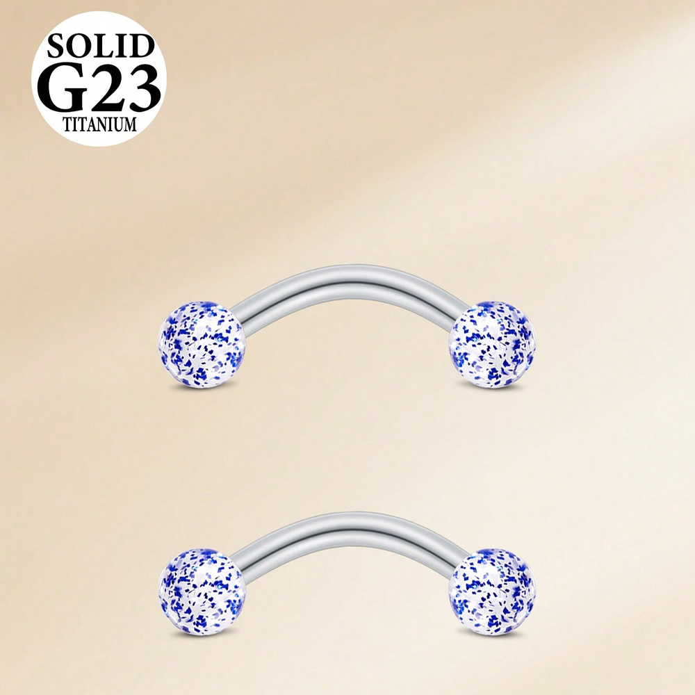 2個入り 16G 8/10mm チタン合金製 アイブロウ/ル - Body Jewelry Vch のレビューと価格