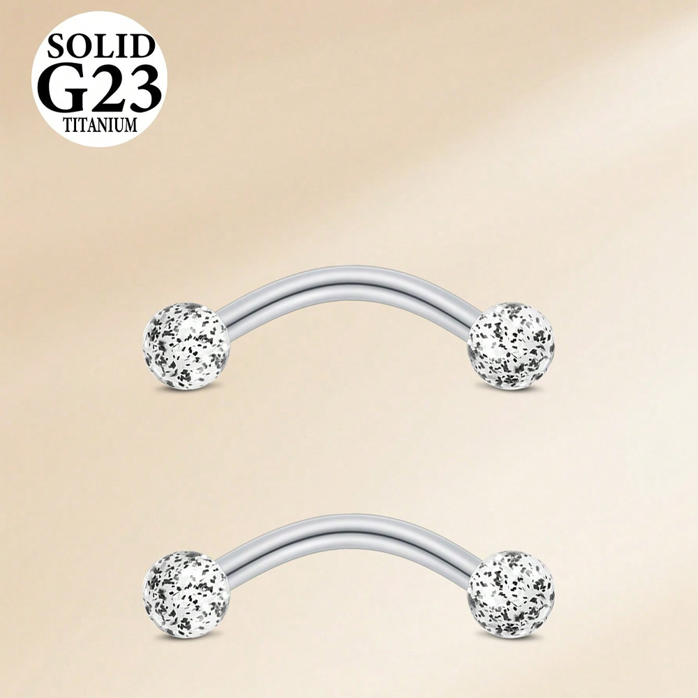 2個入り 16G 8/10mm チタン合金製 アイブロウ/ル - Body Jewelry Vch のレビューと価格