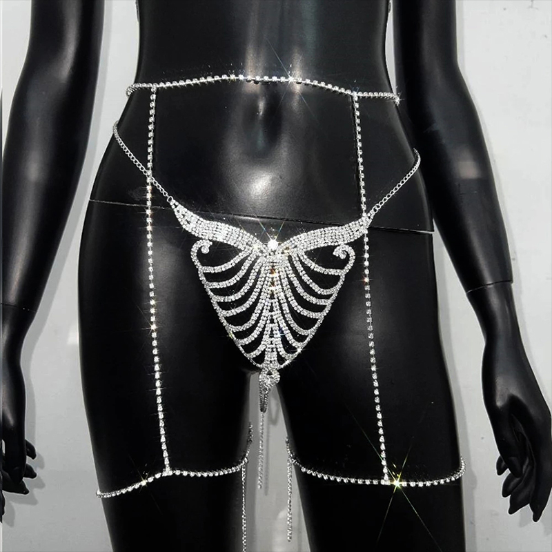 Stonefans-女性のひもとウエストチェーンセット,下着 - Body Jewelry Retainers のレビューと価格