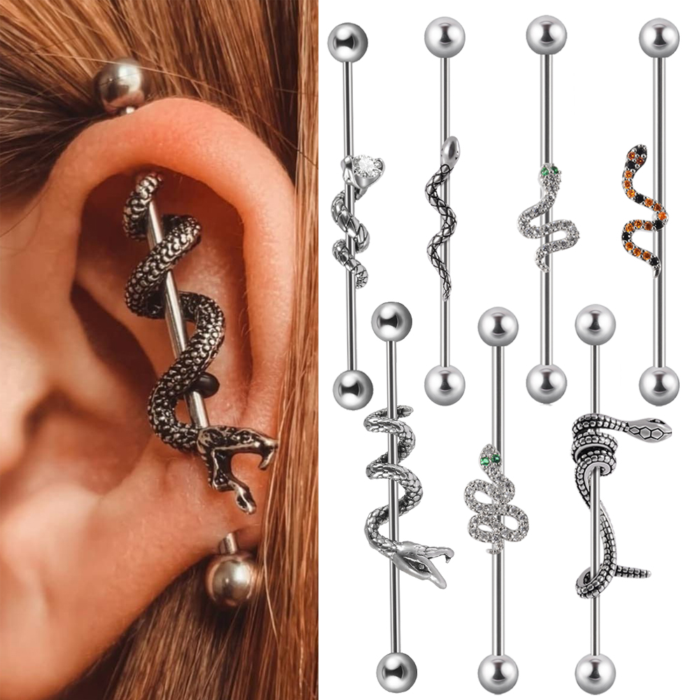 1PC 316L サージカルスチール 14 グラムヘビ工業用 - Body Jewelry Industrial のレビューと価格