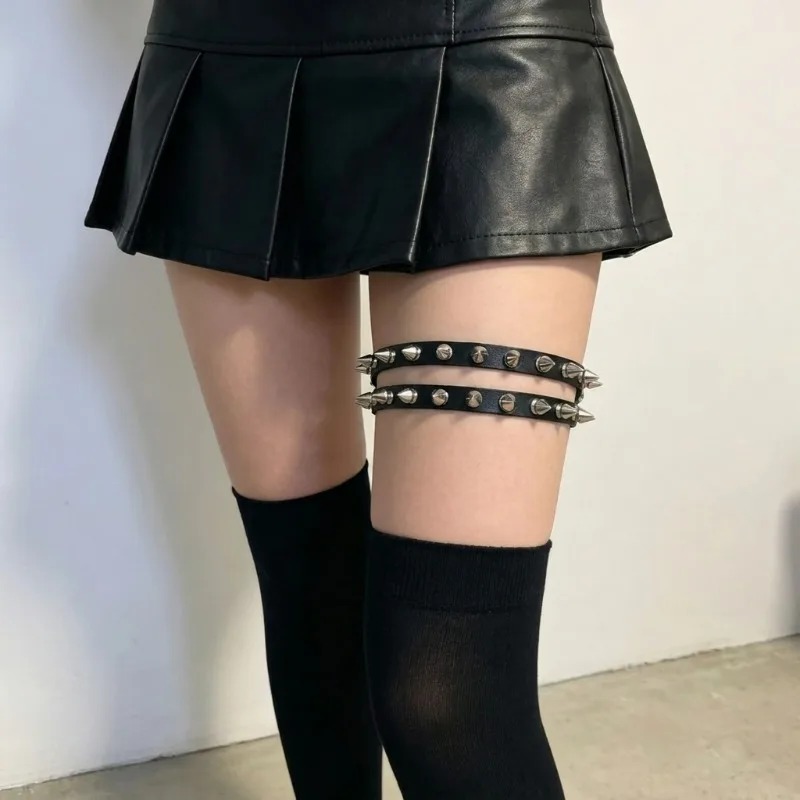 ダブルローコーンスパイクレッグガーター レディース パンクロ - Body Jewelry In Bulk のレビューと価格