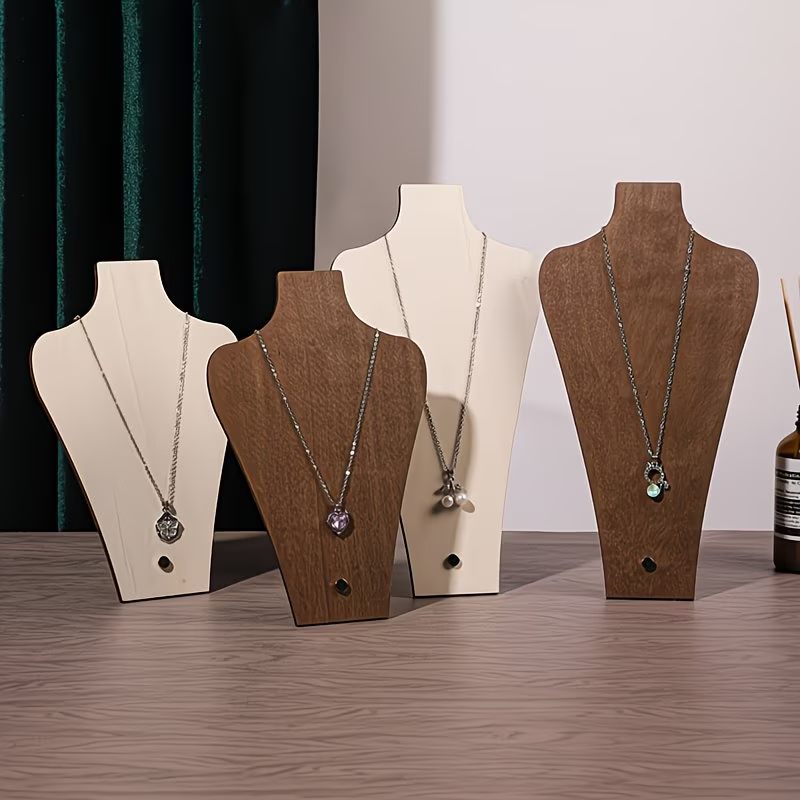 クルミ材取り外し可能なマネキンネックレスディスプレイラックペ - Body Jewelry Display Ideas のレビューと価格