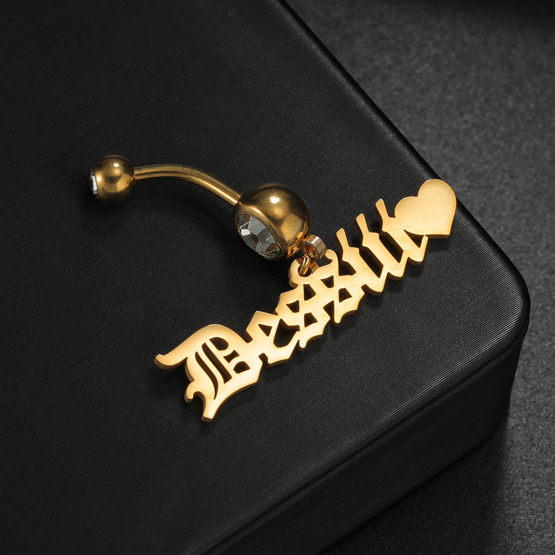 Letdiffery カスタム名へそリング女性のためのステン - Body Jewelry Names のレビューと価格