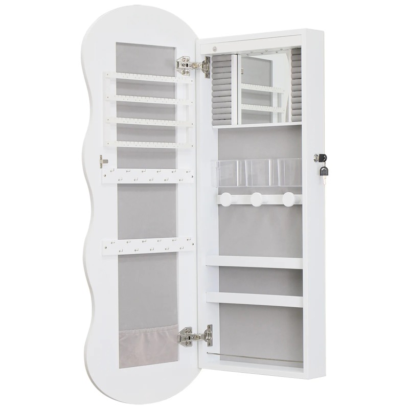 ヨーロッパ風シンプル木製全身鏡、ジュエリー収納、多機能ミラー - Body Jewelry Storage のレビューと価格