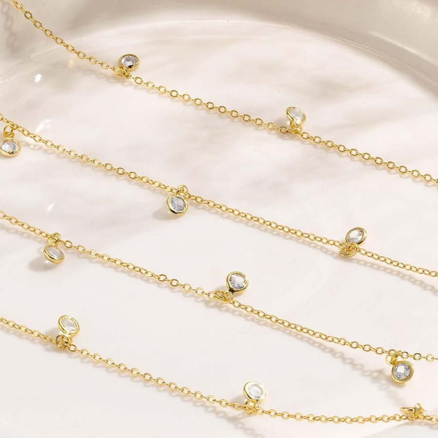 ファッションボヘミアン風ダブルレイヤーラインストーンタッセル - Body Jewelry In Bulk のレビューと価格