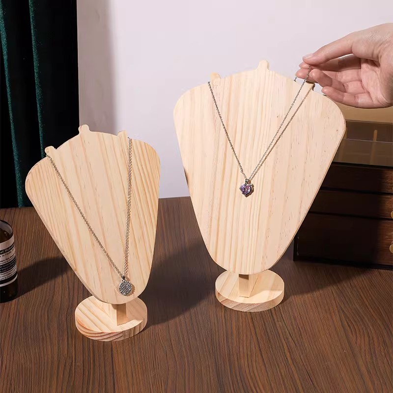 木製ネックレスディスプレイスタンド、ジュエリーバストネックレ - Body Jewelry Display Ideas のレビューと価格
