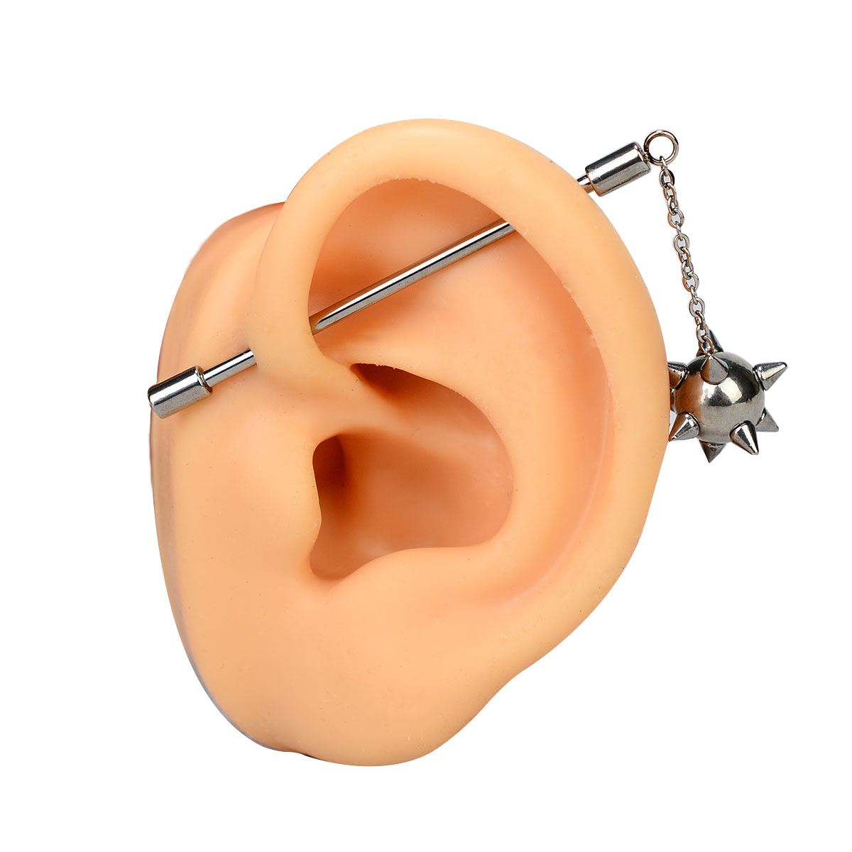 1PC サージカルスチールキラキラ工業用ピアスジュエリーチェ - Body Jewelry Industrial のレビューと価格
