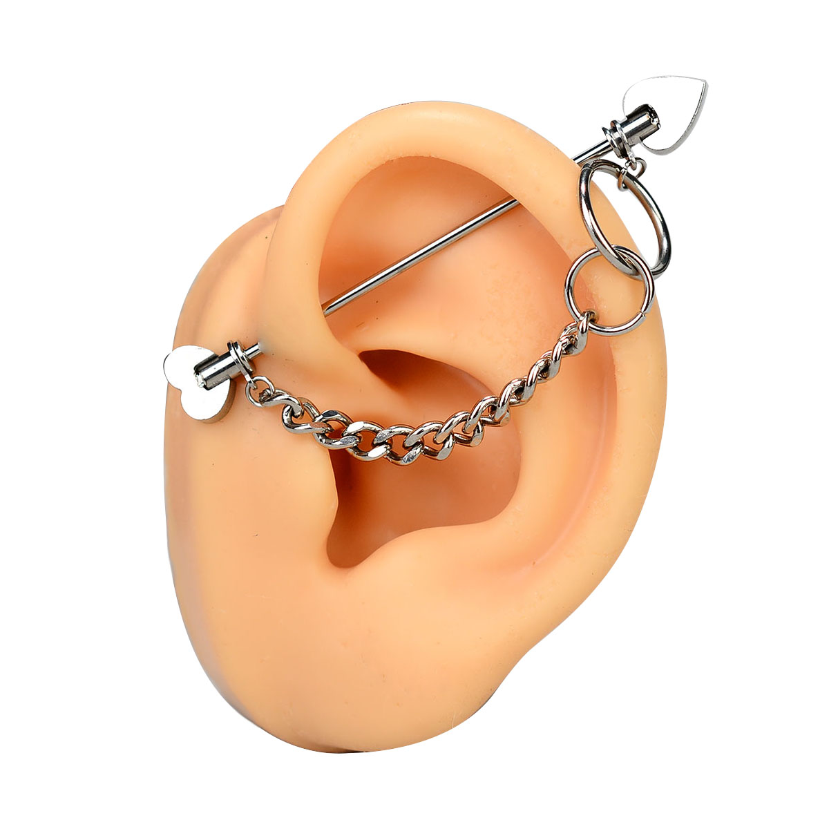 1PC サージカルスチールキラキラ工業用ピアスジュエリーチェ - Body Jewelry Industrial のレビューと価格