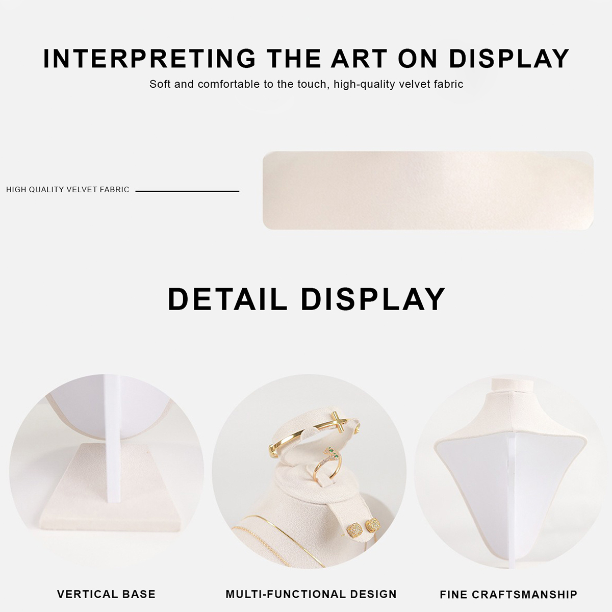 ボディベルベットジュエリーディスプレイバスト、人型ネック/チ - Body Jewelry Display Ideas のレビューと価格