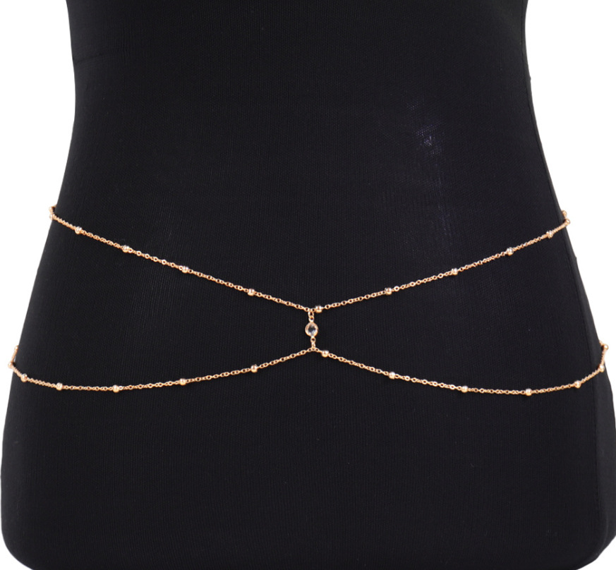 女性用パールベリーチェーン,ビーチジュエリー,メタル,アクセ - Body Jewelry In Bulk のレビューと価格