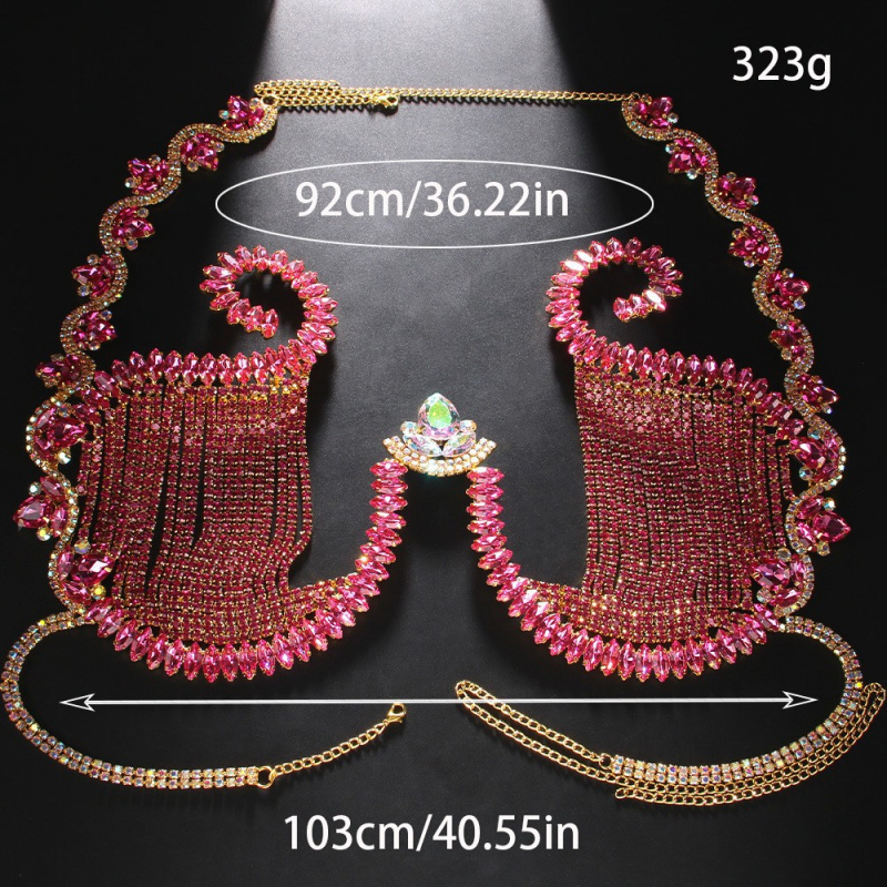 女性用ボディチェーン セクシーなビキニ用 多層ラインストーン - Body Jewelry Types のレビューと価格