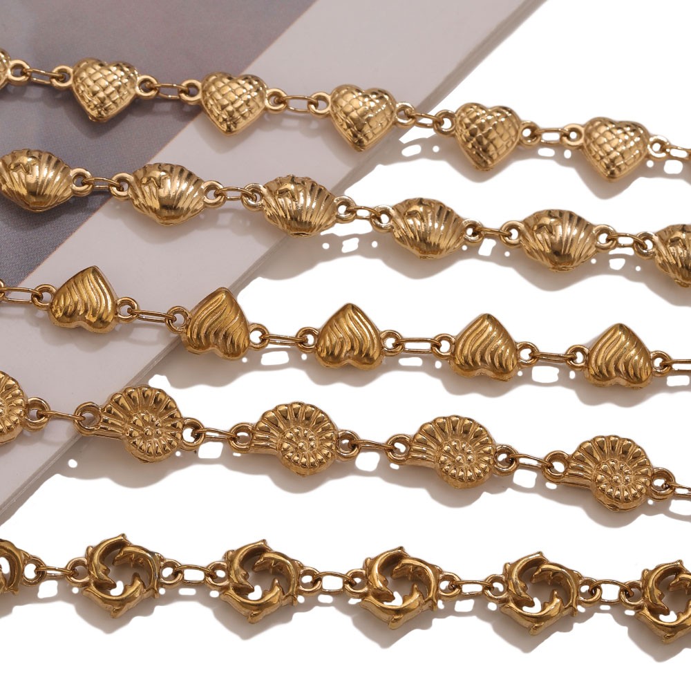 1M PVDゴールドステンレススチール製ハートスターフラワー - Body Jewelry In Bulk のレビューと価格