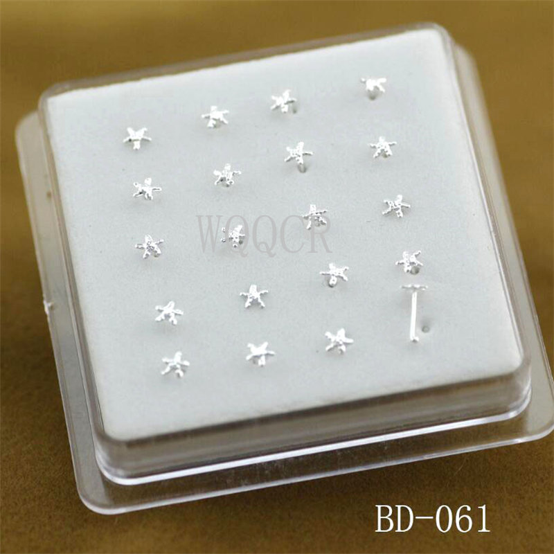 20個/箱 フロスト加工 星型ノーズネイル 10mm ボール - Body Jewelry Storage のレビューと価格