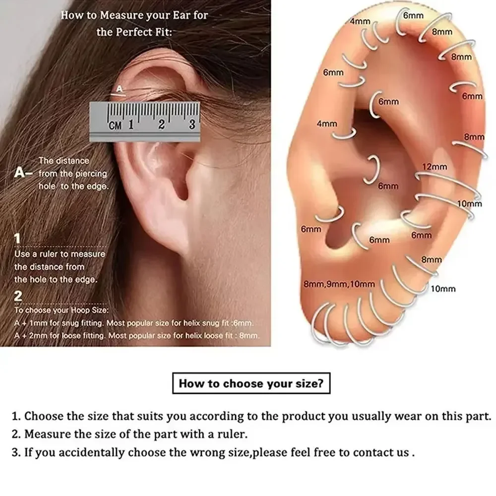 10 個 316L ステンレス鋼鼻リングピアス高品質 SEG - Body Piercing Quality Jewelry のレビューと価格