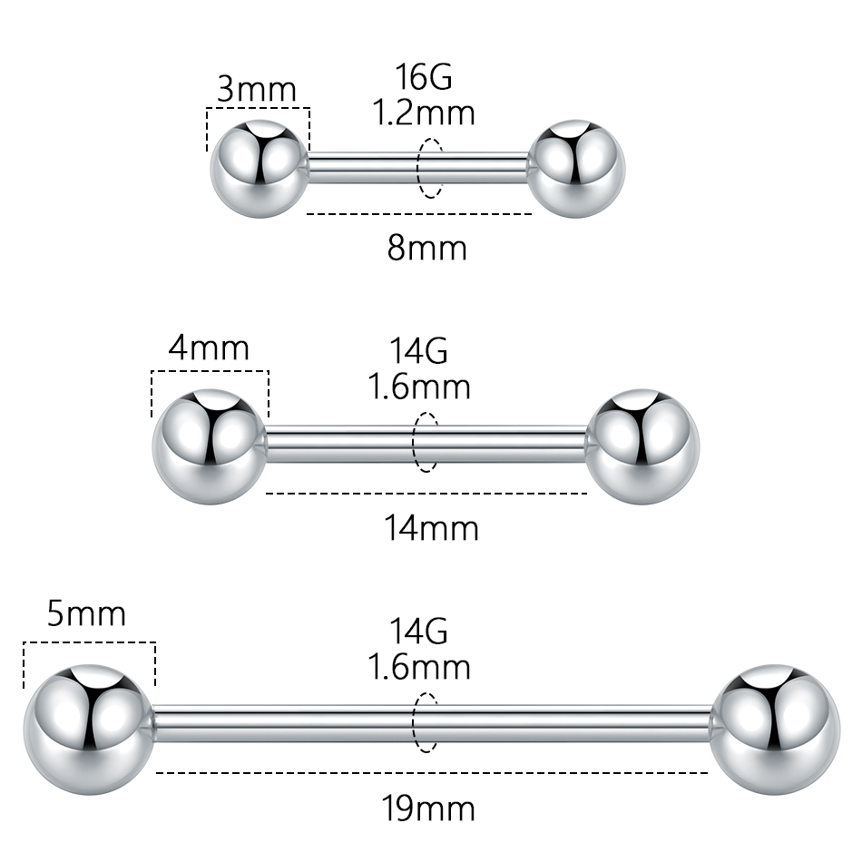 5/10 個 G23 チタンスレッドレスプッシュインボール工 - Body Jewelry Industrial のレビューと価格