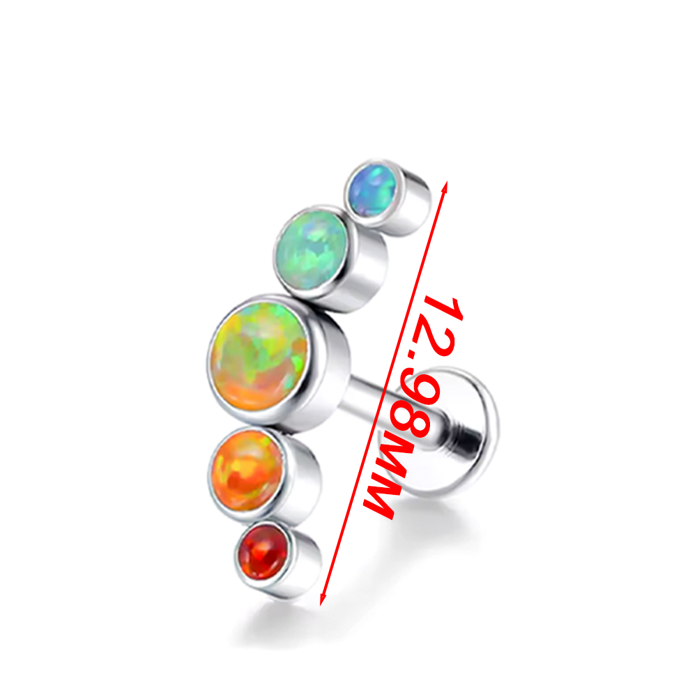 PUTITUP公式F136チタン合金高品質5連オパールスタッ - Body Piercing Quality Jewelry のレビューと価格
