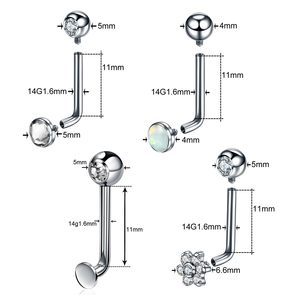 1PC チタンクリスティーナ垂直フードピアスフラワーリップリ - Body Jewelry Vch のレビューと価格
