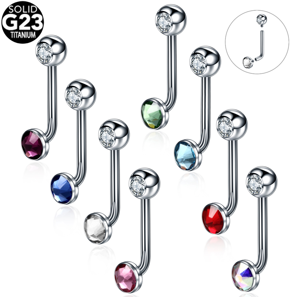 1PC チタンクリスティーナ垂直フードピアスフラワーリップリ - Body Jewelry Vch のレビューと価格