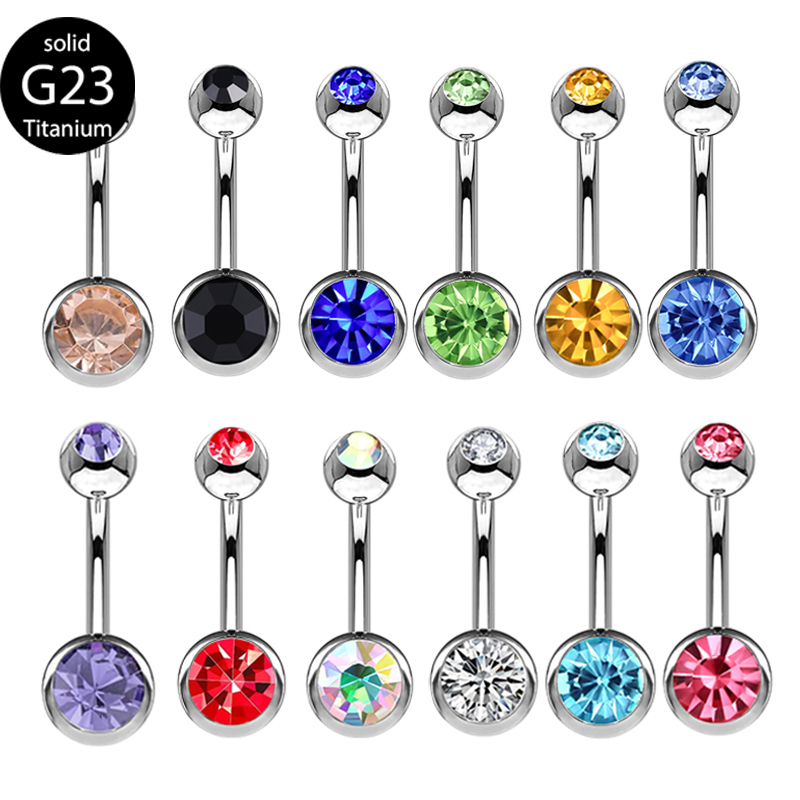 腹,ピアス,ボディ,へそ用のダブルリング,12色から選択,高 - Body Piercing Quality Jewelry のレビューと価格
