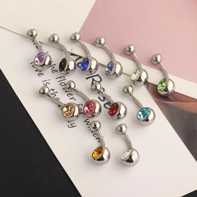 腹,ピアス,ボディ,へそ用のダブルリング,12色から選択,高 - Body Piercing Quality Jewelry のレビューと価格