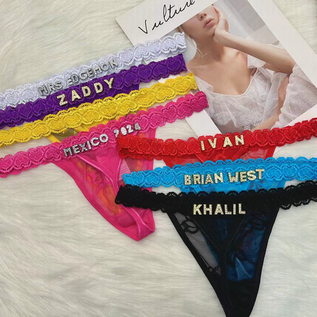 カスタム Tバックパンティー名前 DIY ラインストーンレタ - Body Jewelry Names のレビューと価格